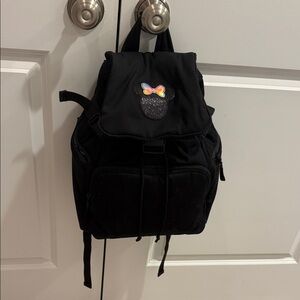 Black Vera Bradley Backpack with Minnie Mouse Patch